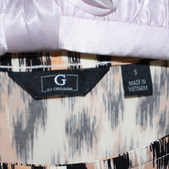 Giuliano Blouse Short Sleeves Rayon Animal Print Size Small - Picture 8 of 8